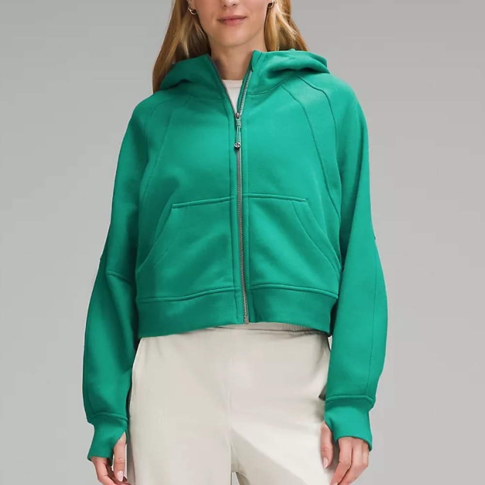 LuluLemon Full Zip Scuba Hoodie in Cascadia Green XS/S